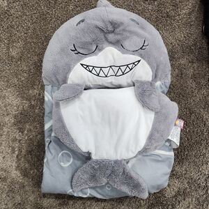 Happy Napper Pillow & Sleepy Sack Toddler Size Gray Shark